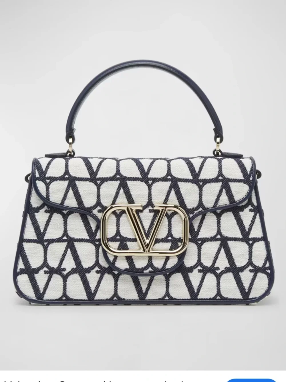 NWT Valentino Iconographe V Logo Boston Top Handle Bag